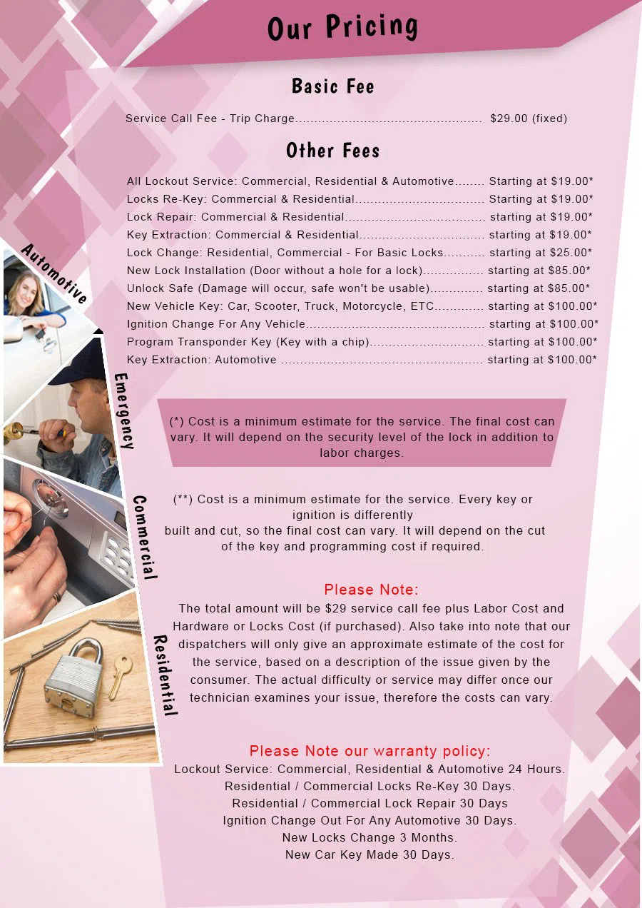 Los Angeles Door & Lock, Los Angeles, CA 310-359-6642 - price-list-n-59m